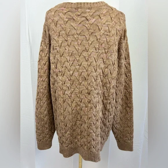 Lands’ End Drifter 100% Cotton Knit Sweater XL - Picture 4 of 8